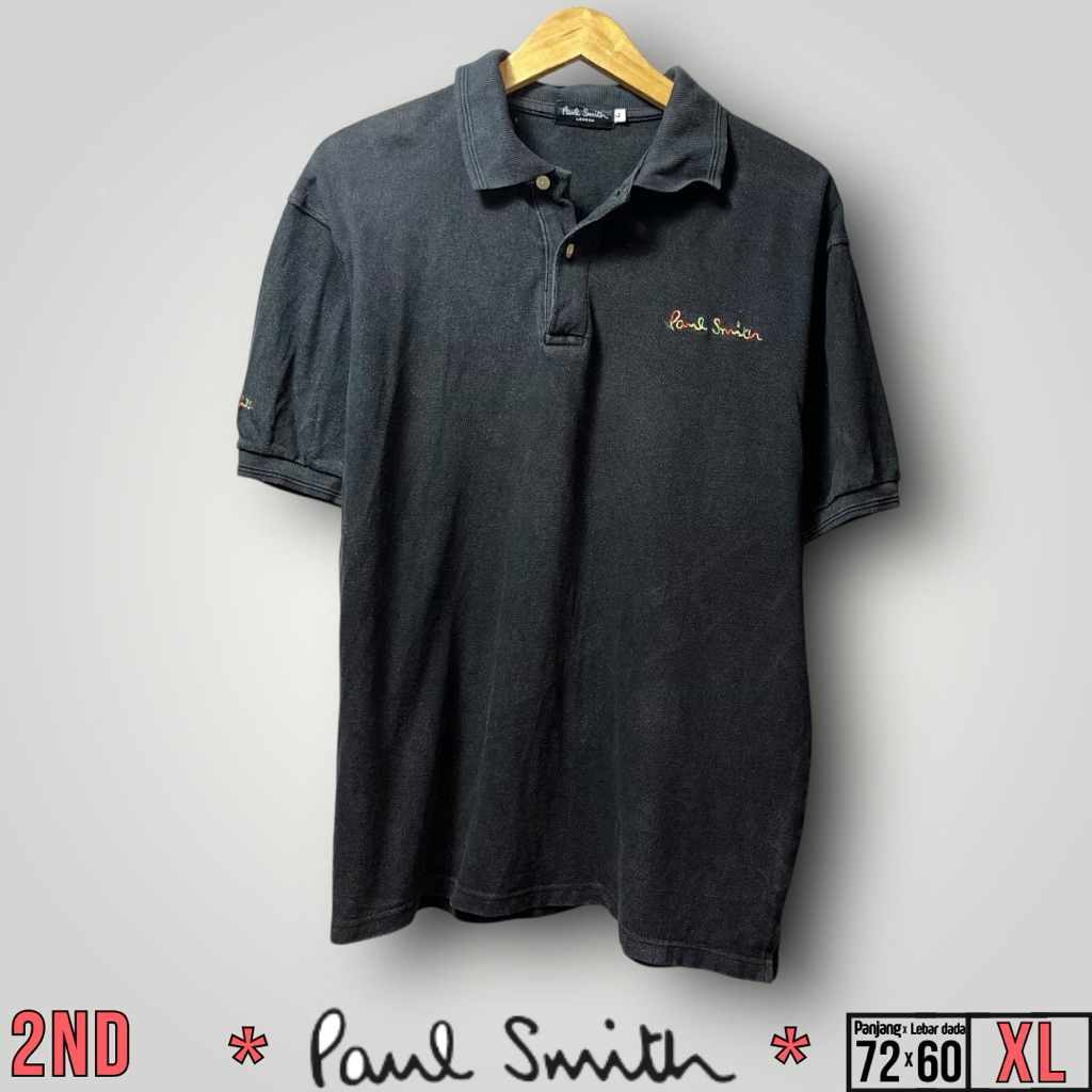 Kaos Polo Pria Paul Smith Hitam Size XL (72x60)cm