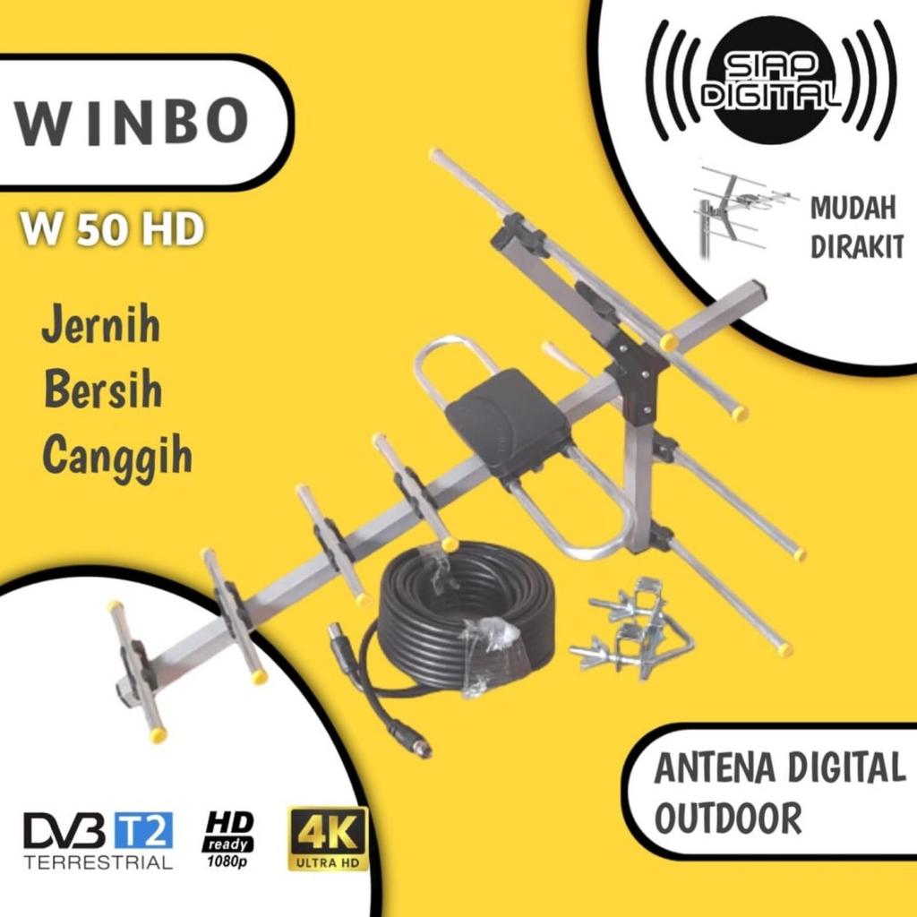 ANTENA TV DIGITAL OUTDOOR WINBO + KABEL 10 METER ANTENA TV LUAR DV3T2 DIGITAL