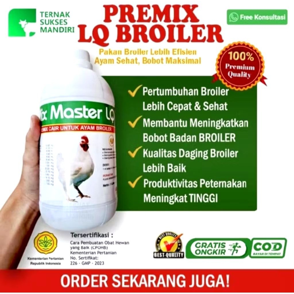 Mix Master LQ Broiler - Premix Cair Untuk Broiler