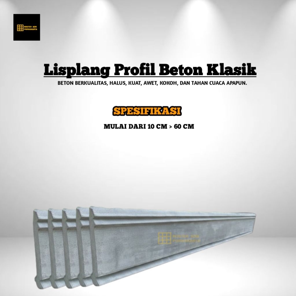 Lisplang Profil Beton List profil Tempel Beton Profil Tempel Beton