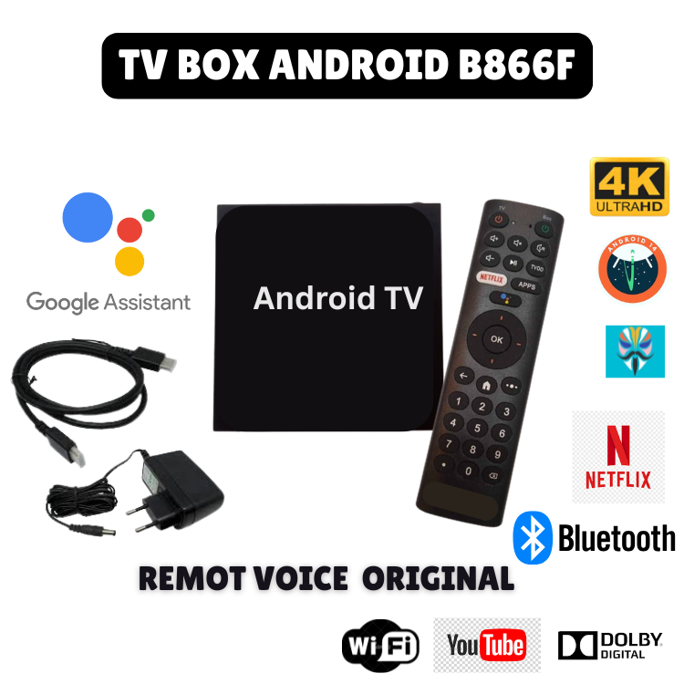 ANDROID TVBOX ZTE B866F V1.1 FULLSET SIAP PAKAI