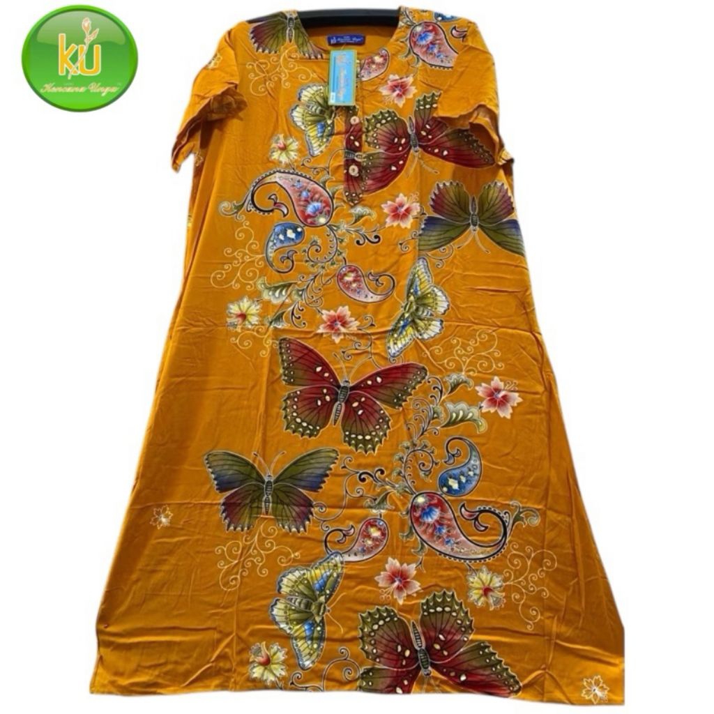 DASTER BATIK KENCANA UNGU BUNSUI TERLARIS BAJU SANTAI WANITA ORIGINAL KENCANA UNGU LEBEL BIRU