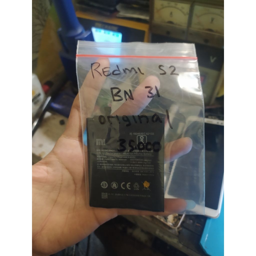 Baterai Redmi S2 BN31 Original Cabutan Second