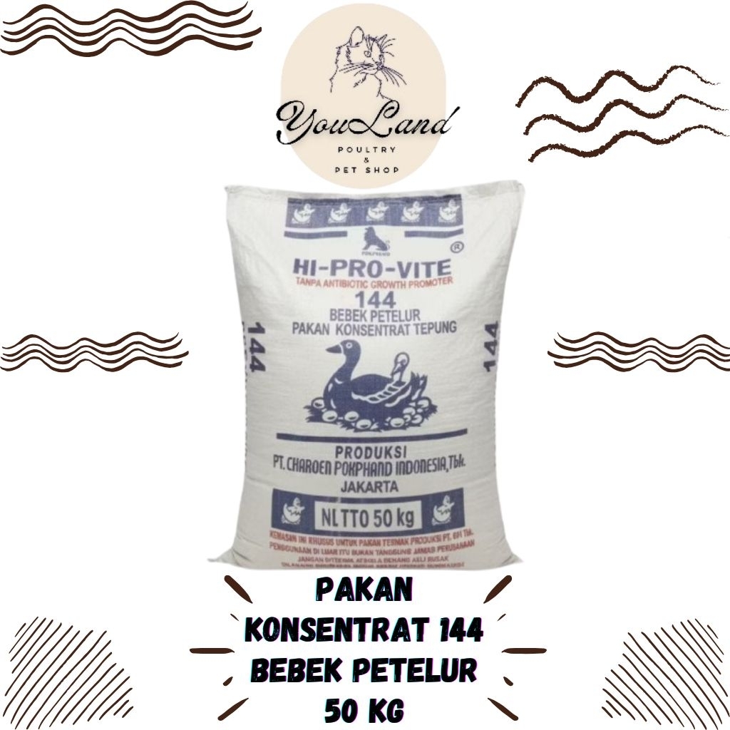 Pakan Konsentrat Bebek Petelur 144 Kemasan Zak 50 Kg