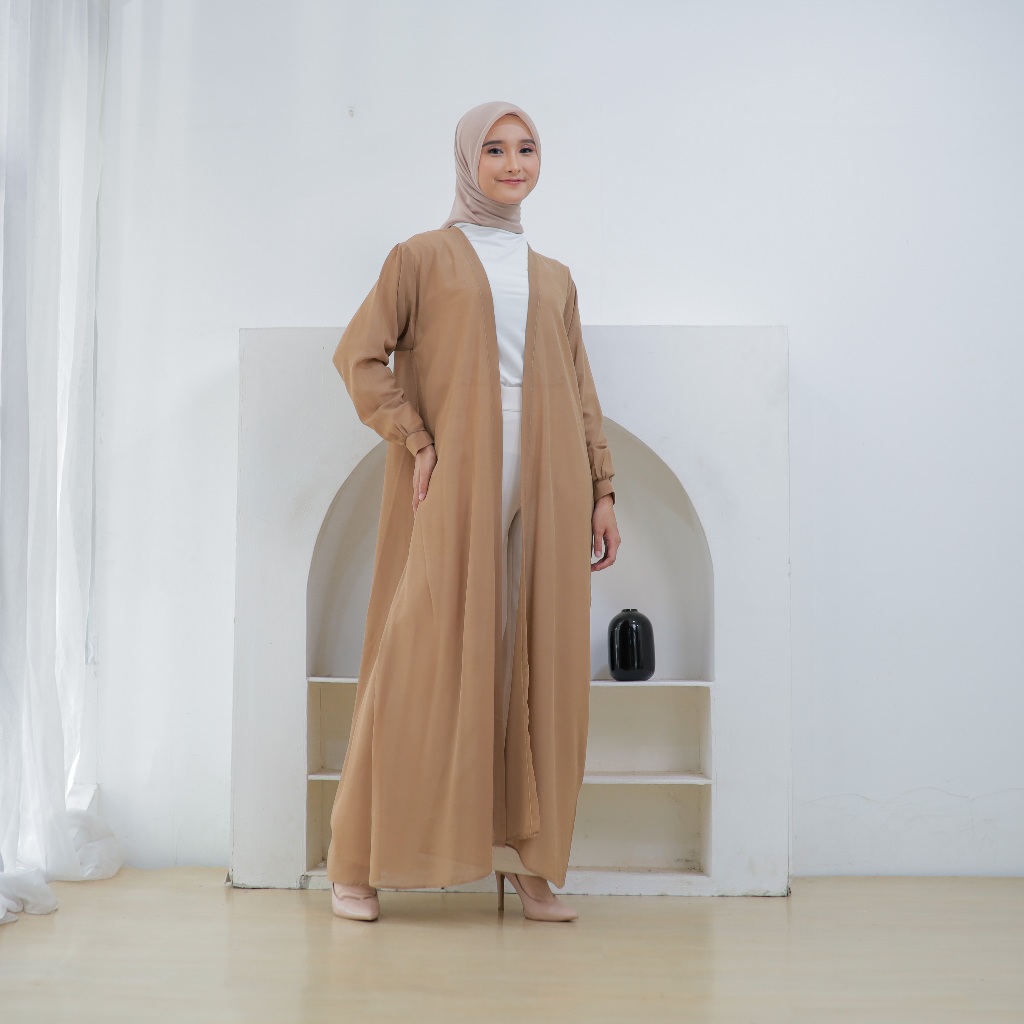 Cladia - Outer Ceruty Clara Series | Cardigan Ceruty Panjang | Long Outer Trend | Ceruty Trending