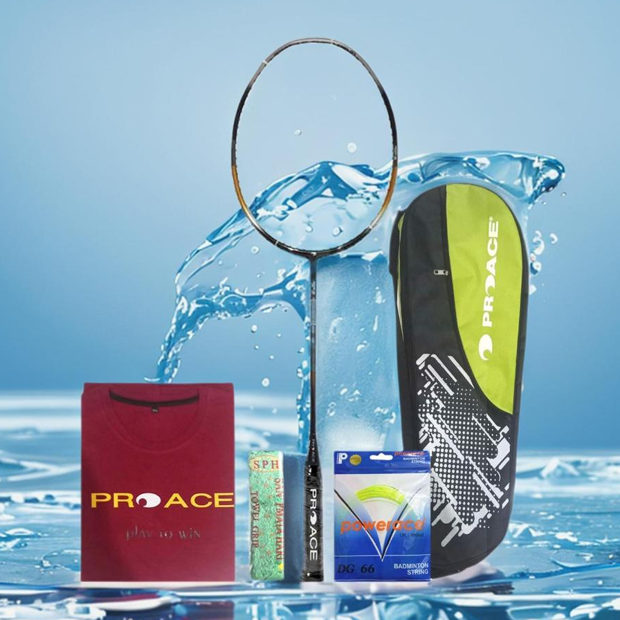 Raket ProAce Titanium 8 Bonus Komplit Raket Badminton Pro Ace Titanium 8