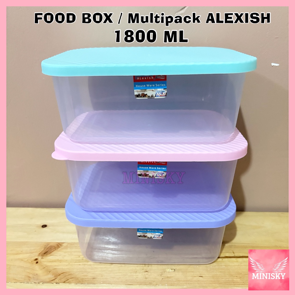 Toples Michiko Multipack Alexish 1800 ml toples kontener plastik box kontener kue / Food Box 1800ml