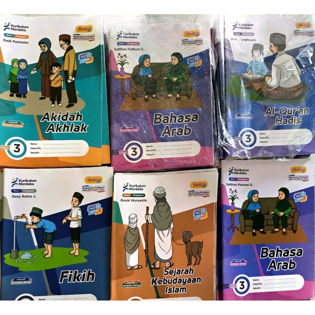 Lks Karakter Bahasa Arab Kelas 1,2,3,4,5,6 Untuk Mi Semester 2