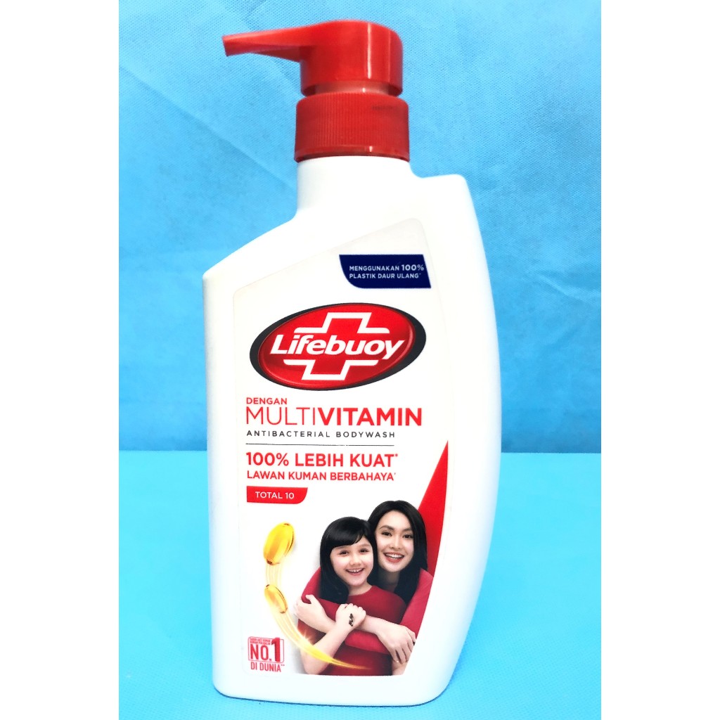 Lifebuoy Body Wash Total 10 500ml Pump Sabun Cair Antibakteri Kemasan Botol