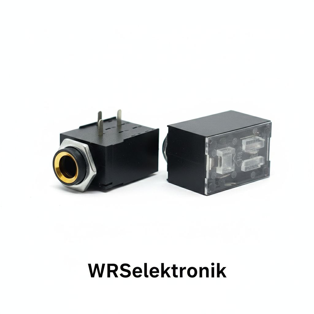 Soket kontra akai mono 6,5mm kotak transparan tancep PCB