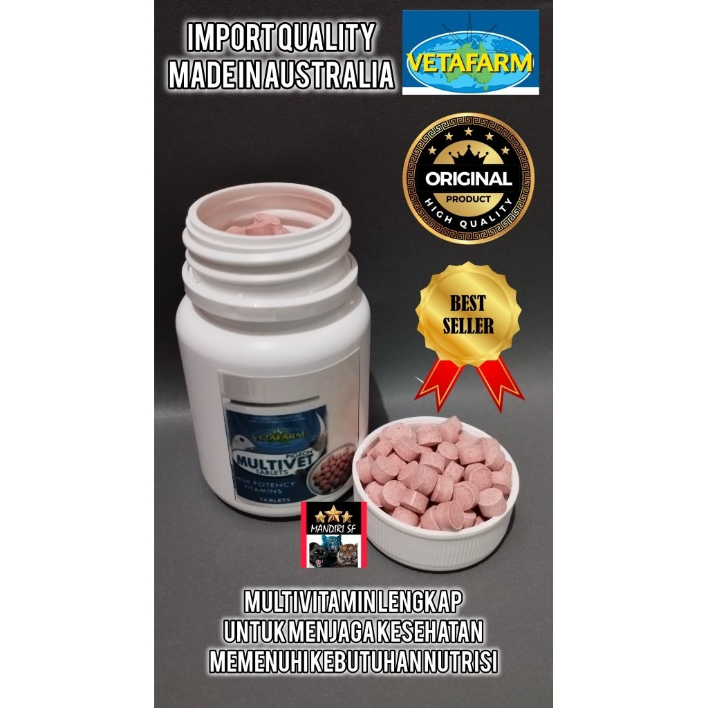 Multivet Vetafarm original harga per butir