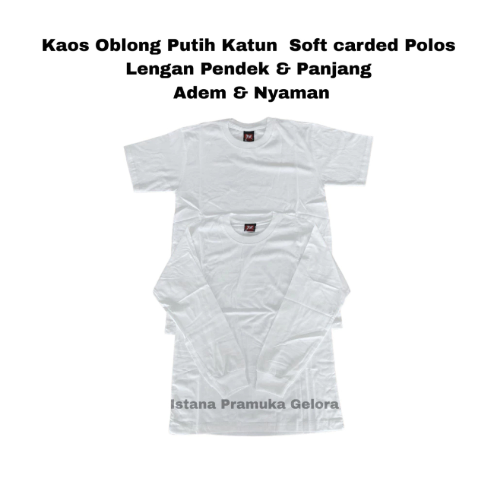 Kaos Gaggi Oblong Best Quality Pendek Putih Tes Akademi TNI POLRI Lengan Panjang / Pendek - Istana P