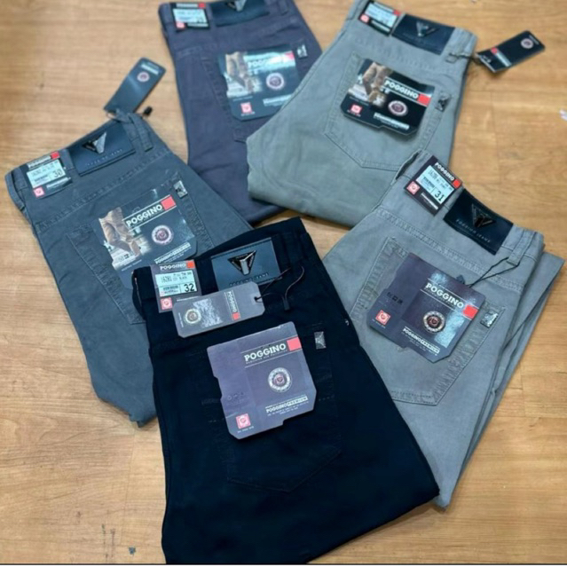 [POGGINO] Celana Canvas Poggino Original 100%/Celana Standar Terlaris