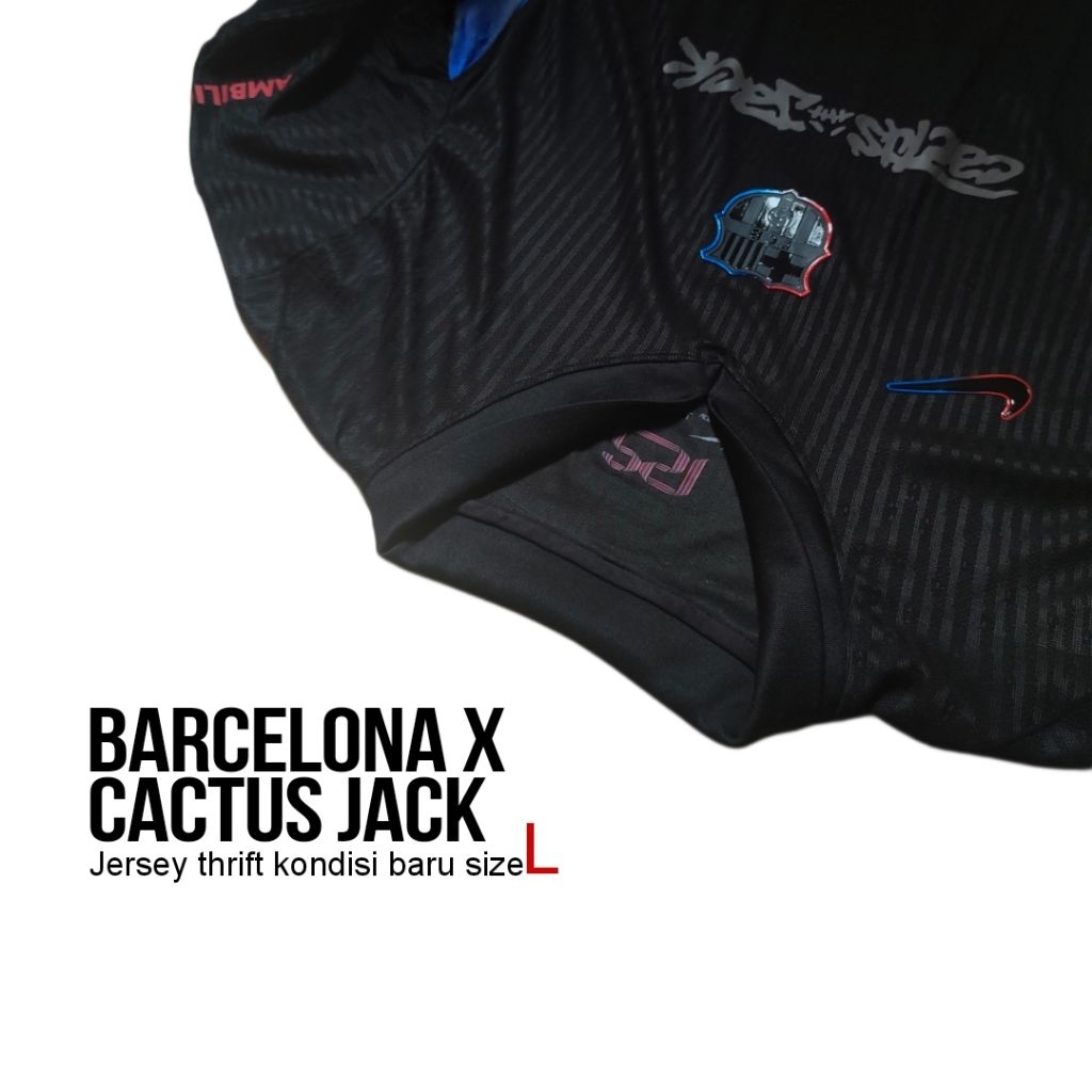 JERSEY BARCELONA X TRAVIS SCOOTT | player issue fc barcelona thrift preloved