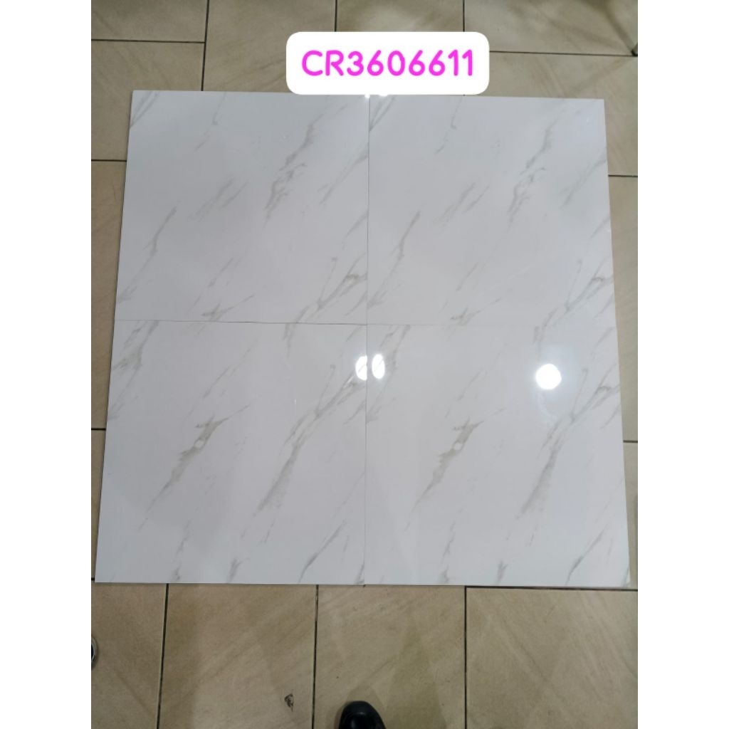 Granit Putih Marmer 60x60 Glosy - Granit Motif Marmer