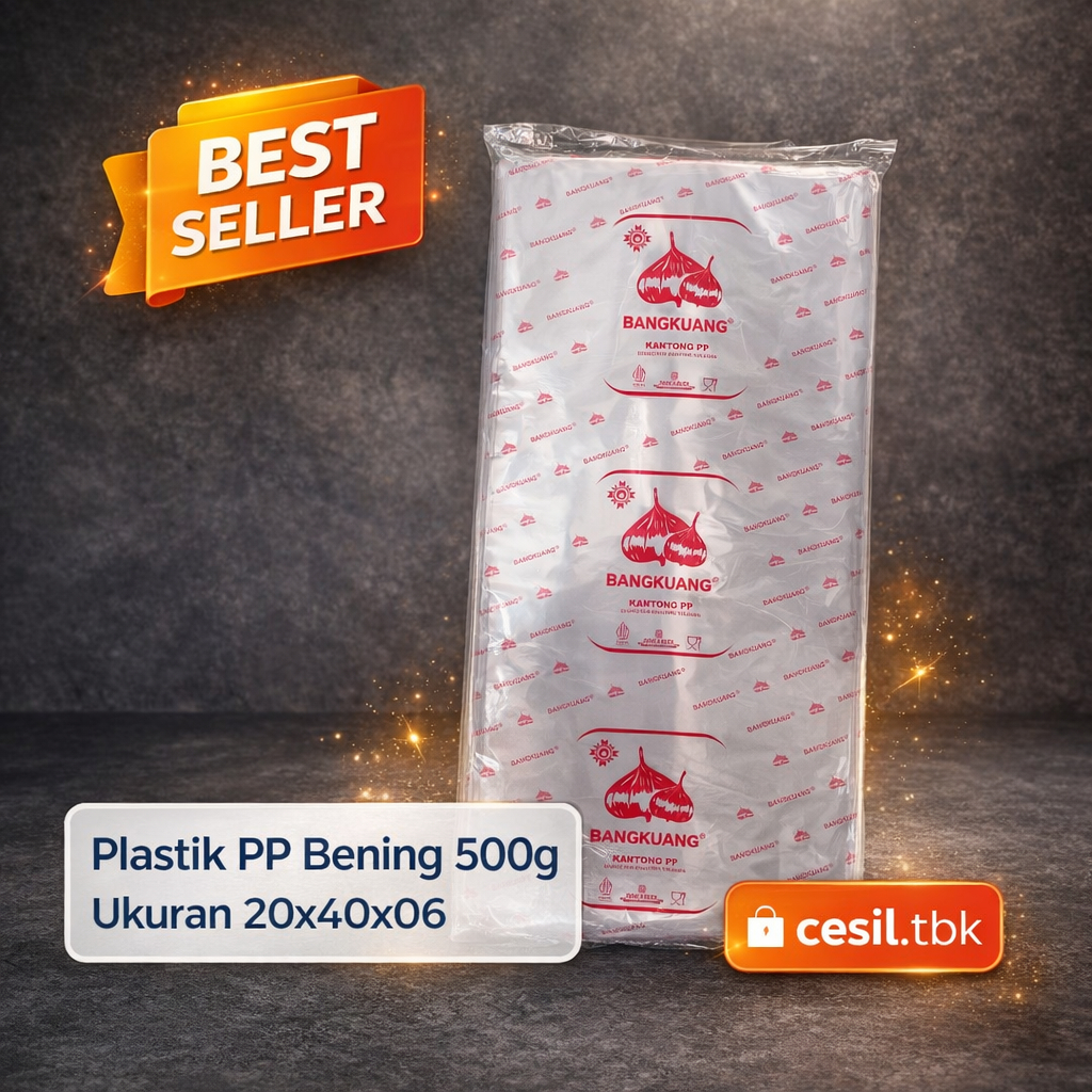 Plastik PP Bening 20x40x06 500g / PP 20x40x06 / PP 20x40.06 / PP Bengkuang / PP Sealer / Sealer