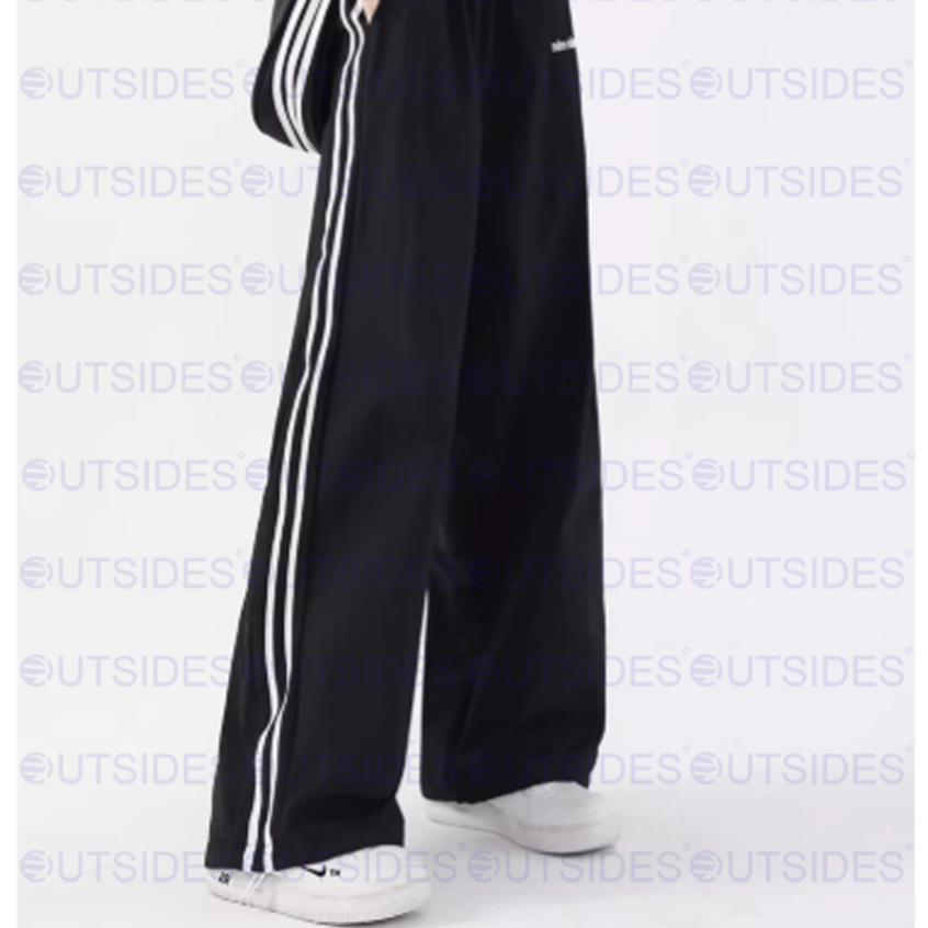 OUTSIDES Celana Wanita Training kasual /Korean Style Jazz Dance Pants Double Tape Lost Hip-Hop
