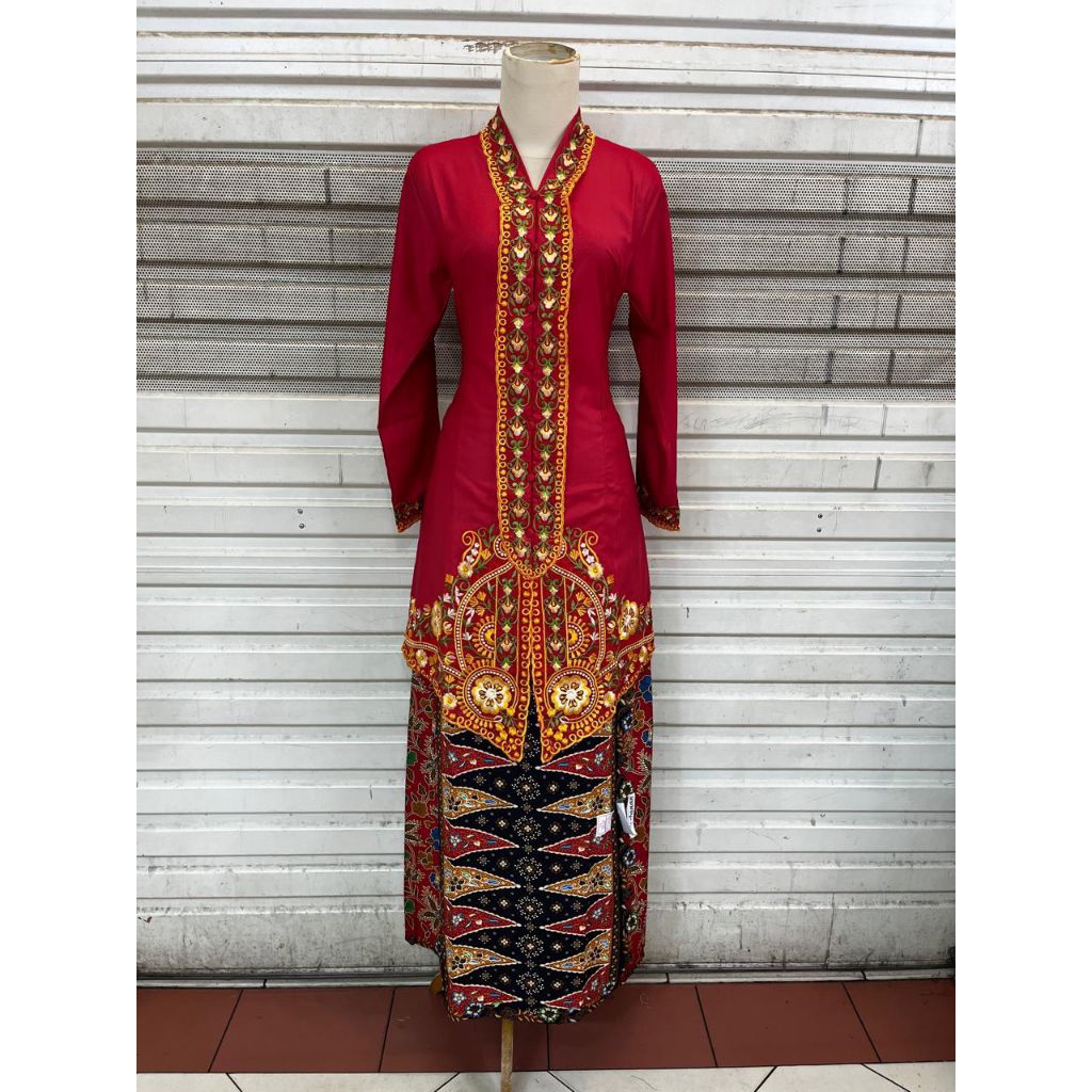 Setelan Kebaya Encim Modern Model Tunik Lengan Panjang