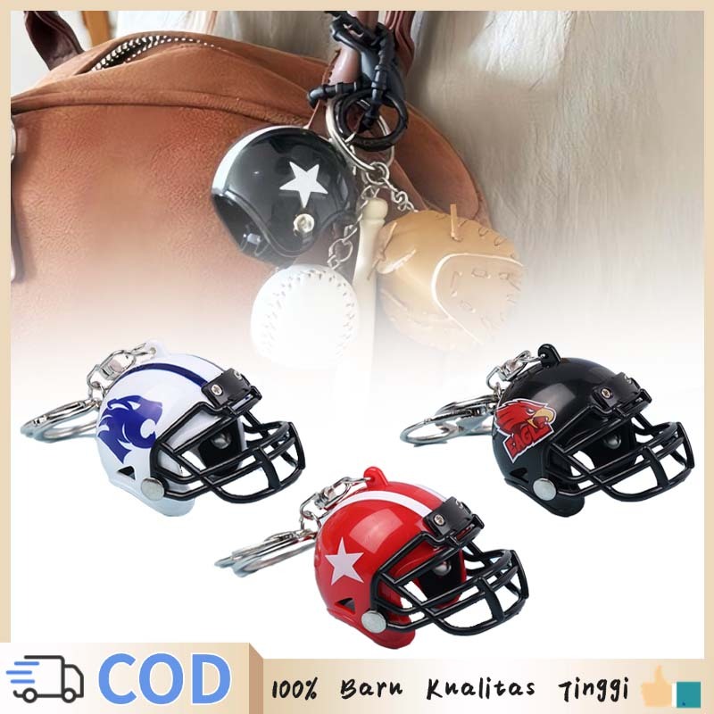 Gantungan Kunci Helem Topi Helm Rugby Gantungan Kunci Bentuk Helm Mini Gantungan Kunci Pasangan Helm