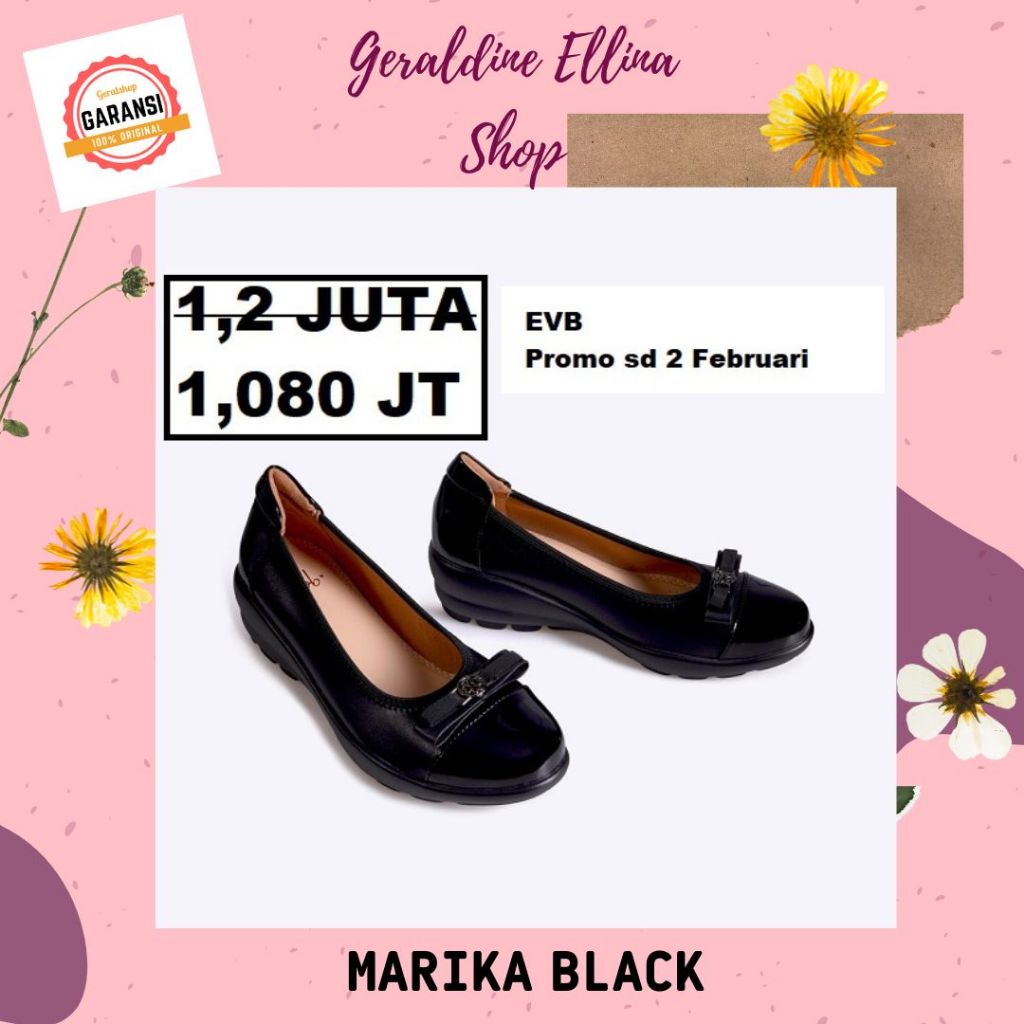 Sepatu wedges wanita EVB original sale seri MALOU