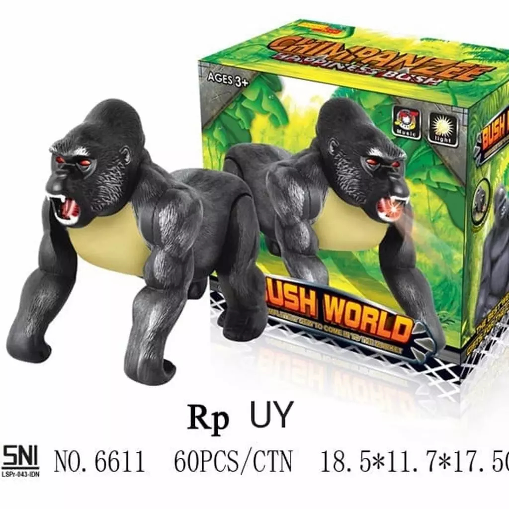 Mainan kingkong/mainan gorila berjalan dan bersuara