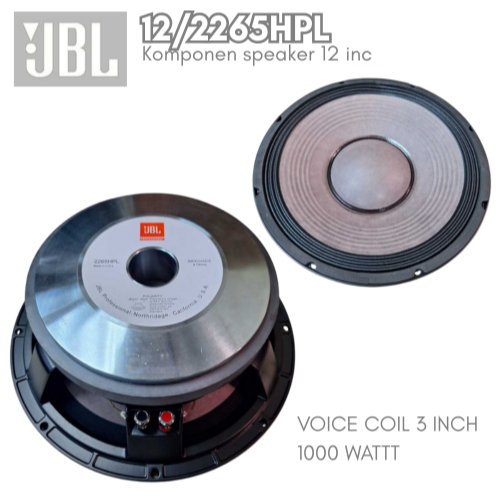 Speaker Component JBL 12 INCH 12/2265HPL VC 3 INCH 1000 Watt 12-2265 HPL