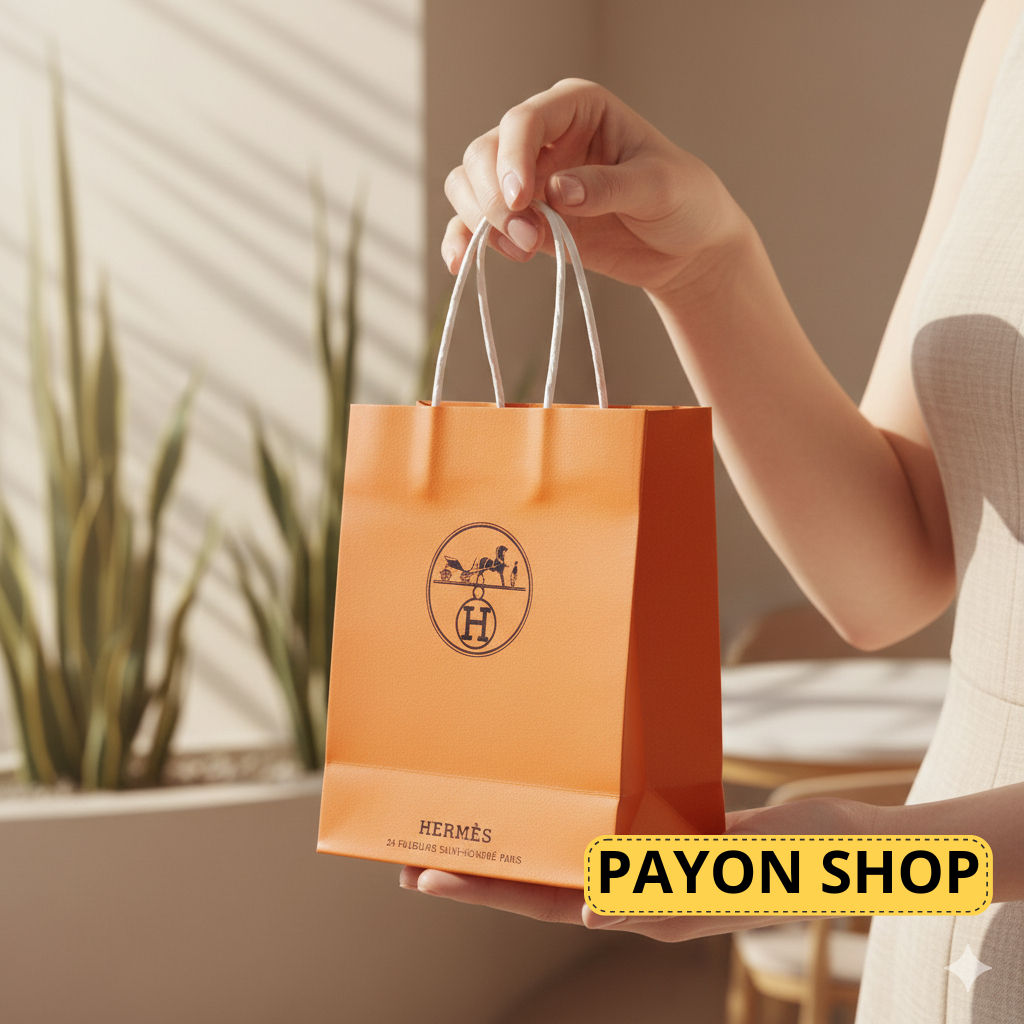 Paper Bag Hermes 2 Sisi Tas Kado Hadiah Hampers Ukuran Small Kecil