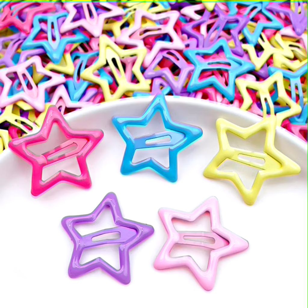 Jepit Rambut Bintang Korea / Jepit Rambut Bintang Star Berwarna-warni / Aksesori Rambut Bintang