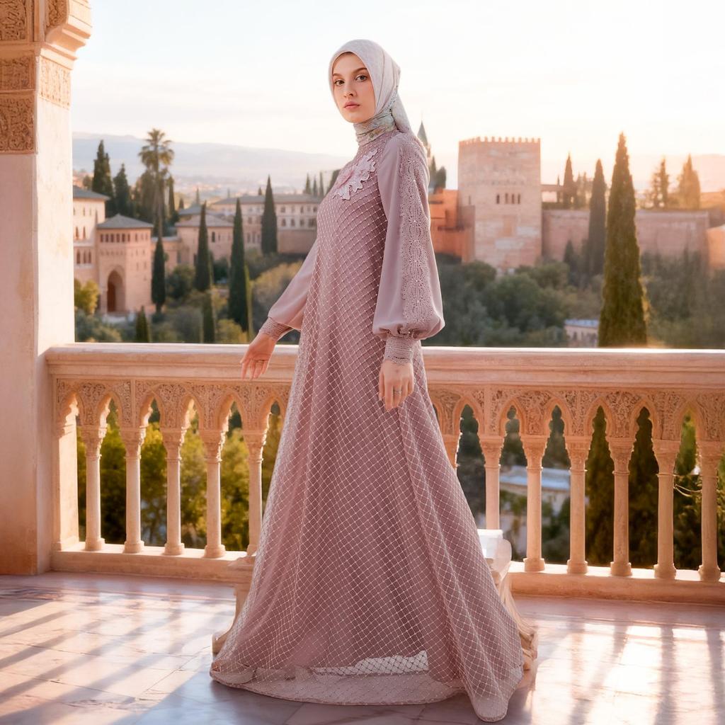 TERBARU 2026 Dress Muslim Mandjha Ivan Gunawan - Brieony- Atasan Tunik Gamis One Set