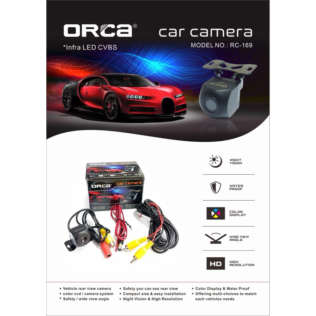 Kamera mundur mobil HD ORCA