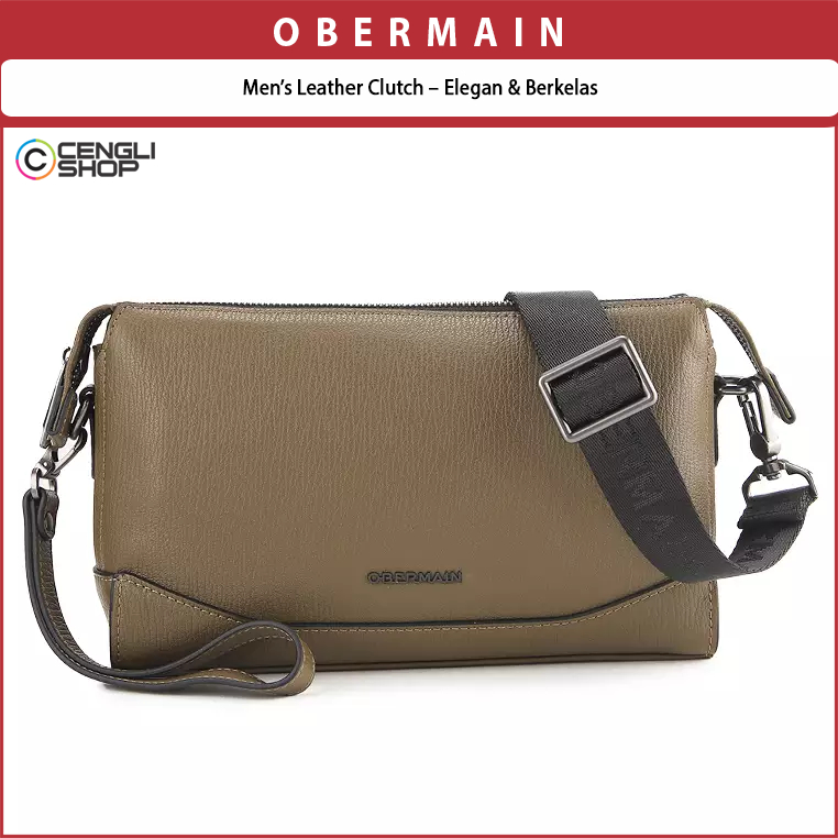 Obermain Men’s Leather Clutch - Elegan & Berkelas