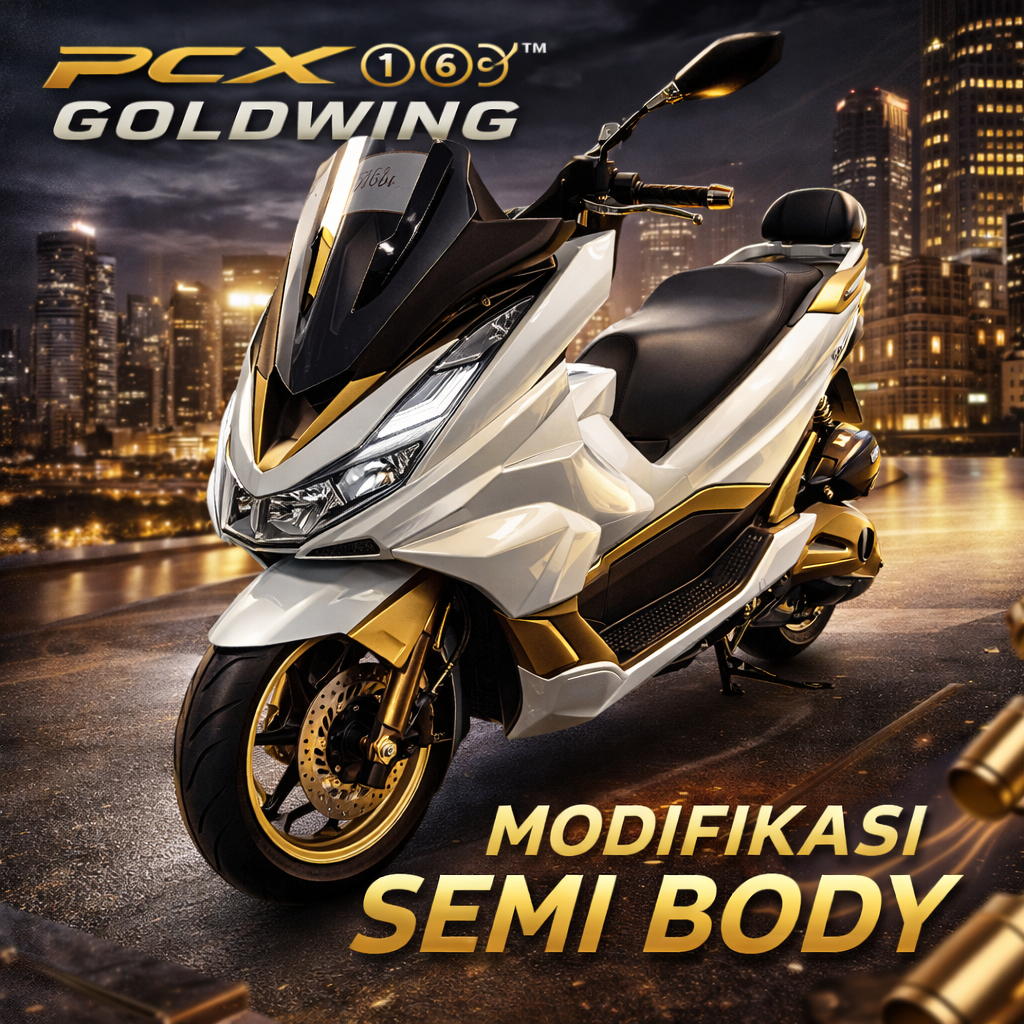 Modifikasi Semi Body PCX 160 Goldwings