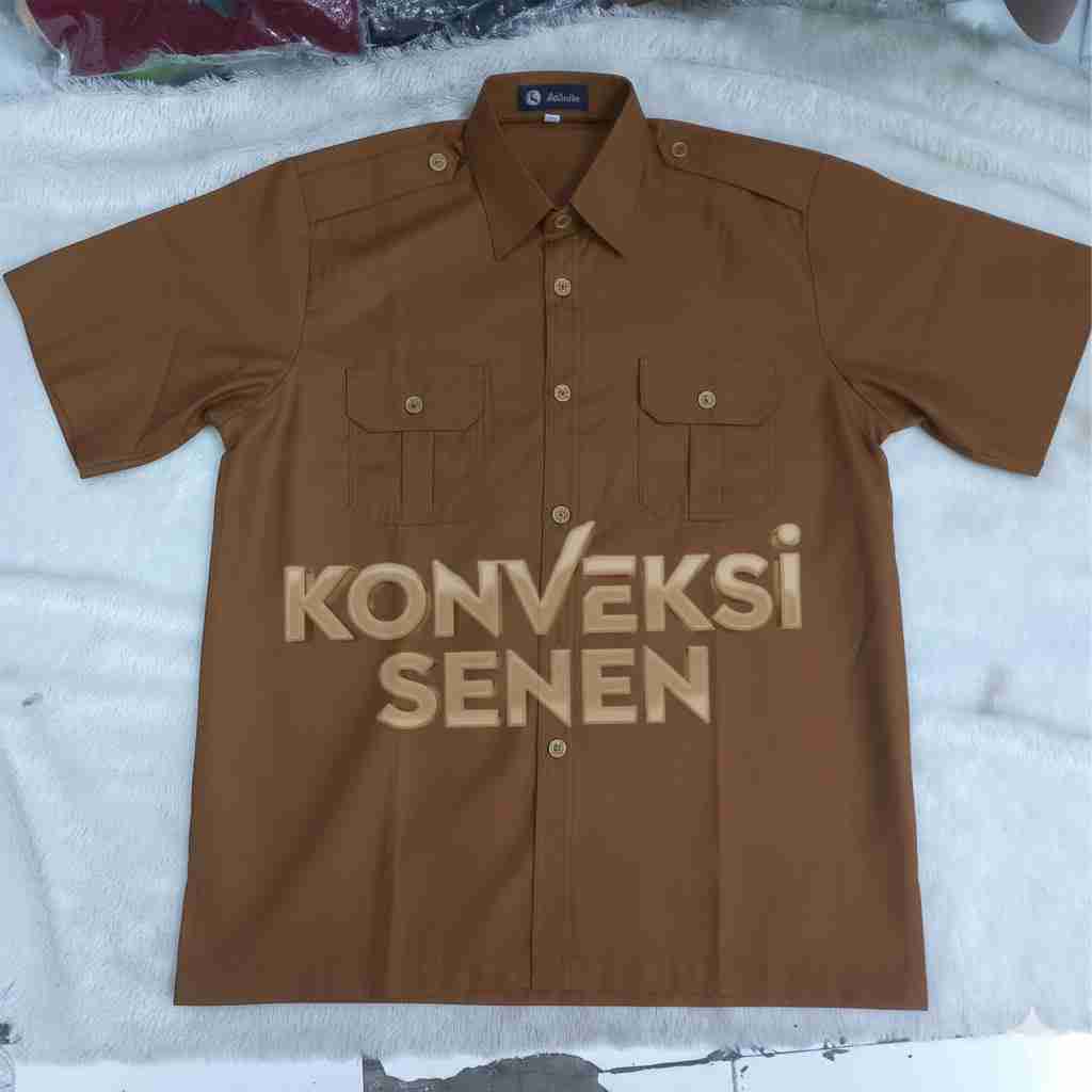 seragam pemda pns khaki pria |seragam pemda bordir logo custom | seragam pns khaki pria premium full