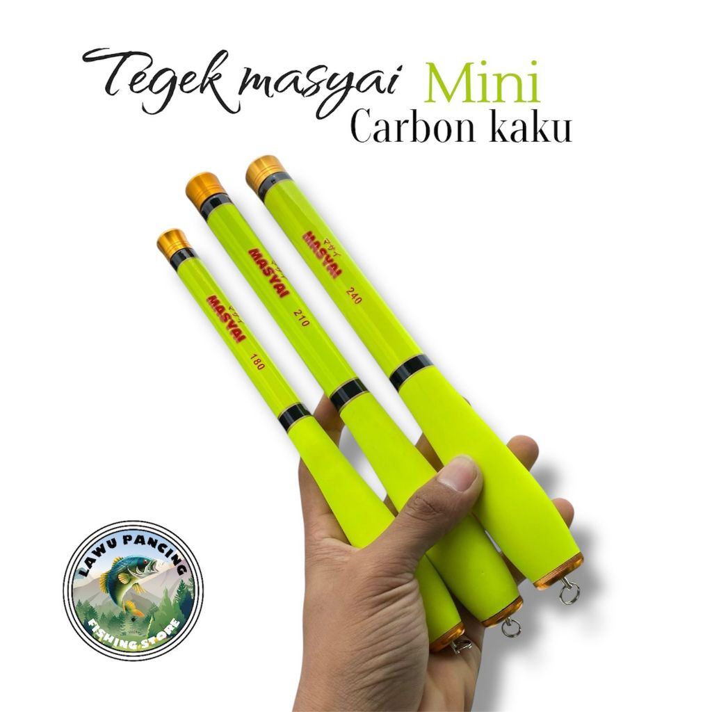 Tegek Masyai Mini Hard Action Bahan Carbon High Quality Panjang Ruas 23cm
