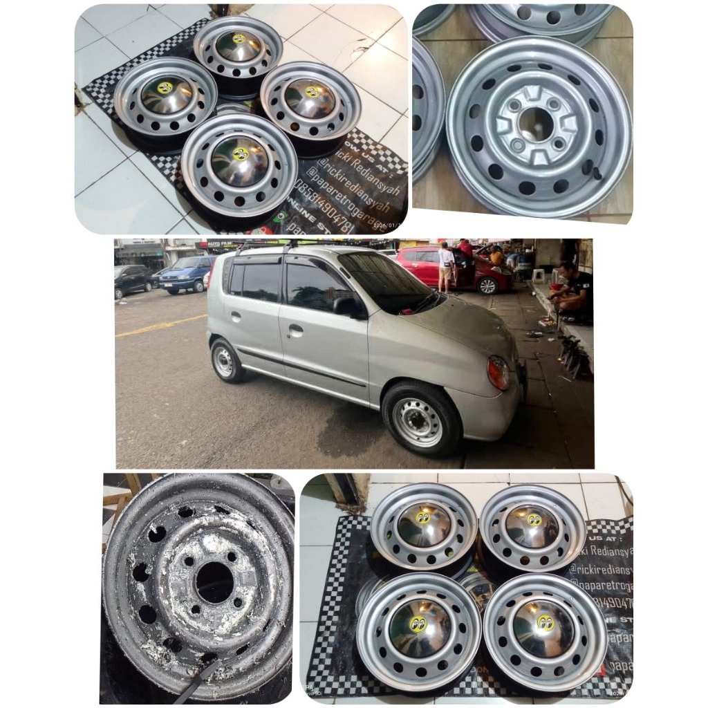 Velg oem R13 plus dop stainless pcd 4x114