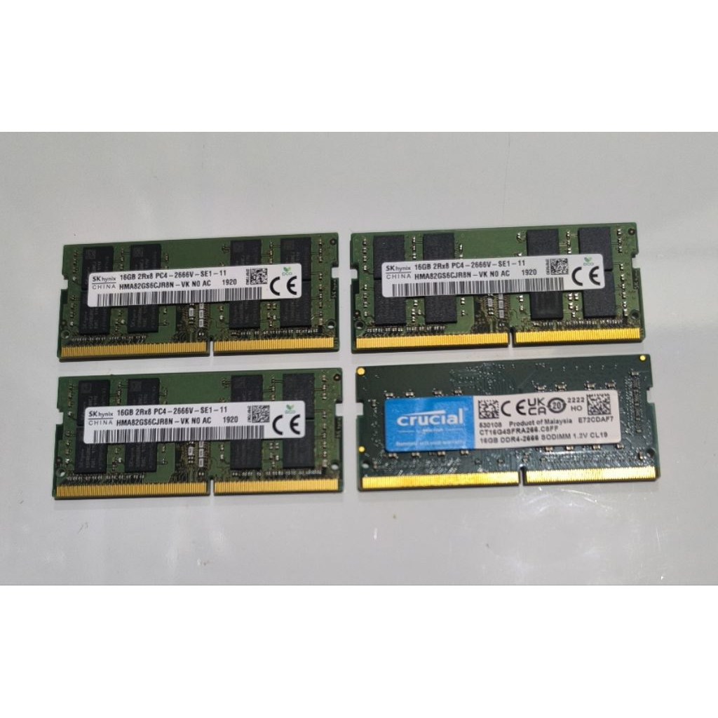 RAM Sodimm Ddr4 16GB PC21300 / 2666Mhz Second / Seken