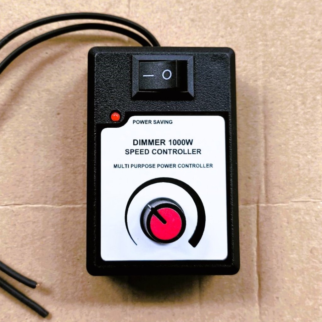 Dimmer AC 220V 1000W Pengatur putaran dengan Saklar ON OFF untuk gerinda bor dinamo kipas motor spee