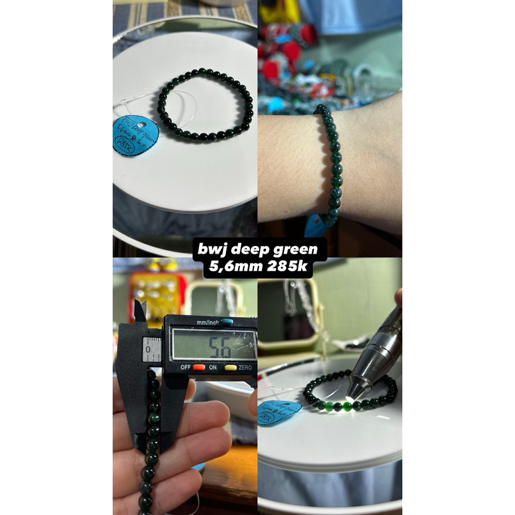 Gelang Giok Guatemala BWJ Deep Green Grade A 100% Giok asli