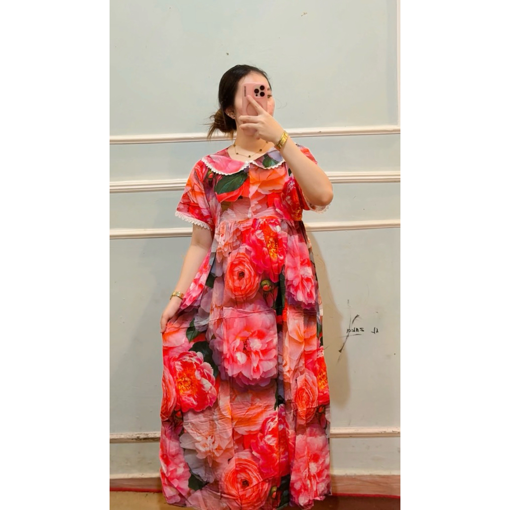 Daster premium rayon kerah