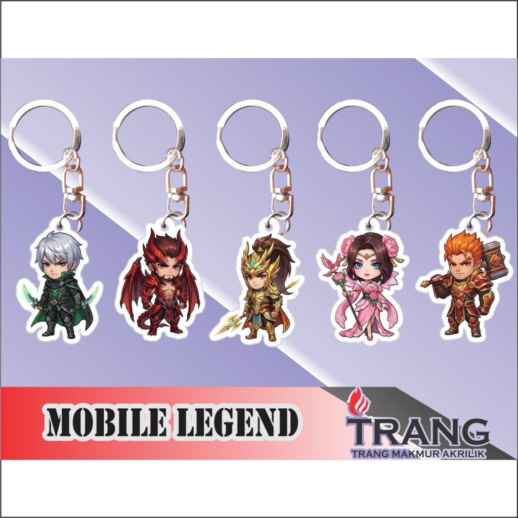 Gantungan Kunci Akrilik Mobile Legends Chibi / Keychain Acrylic Mobile Legends Chibi