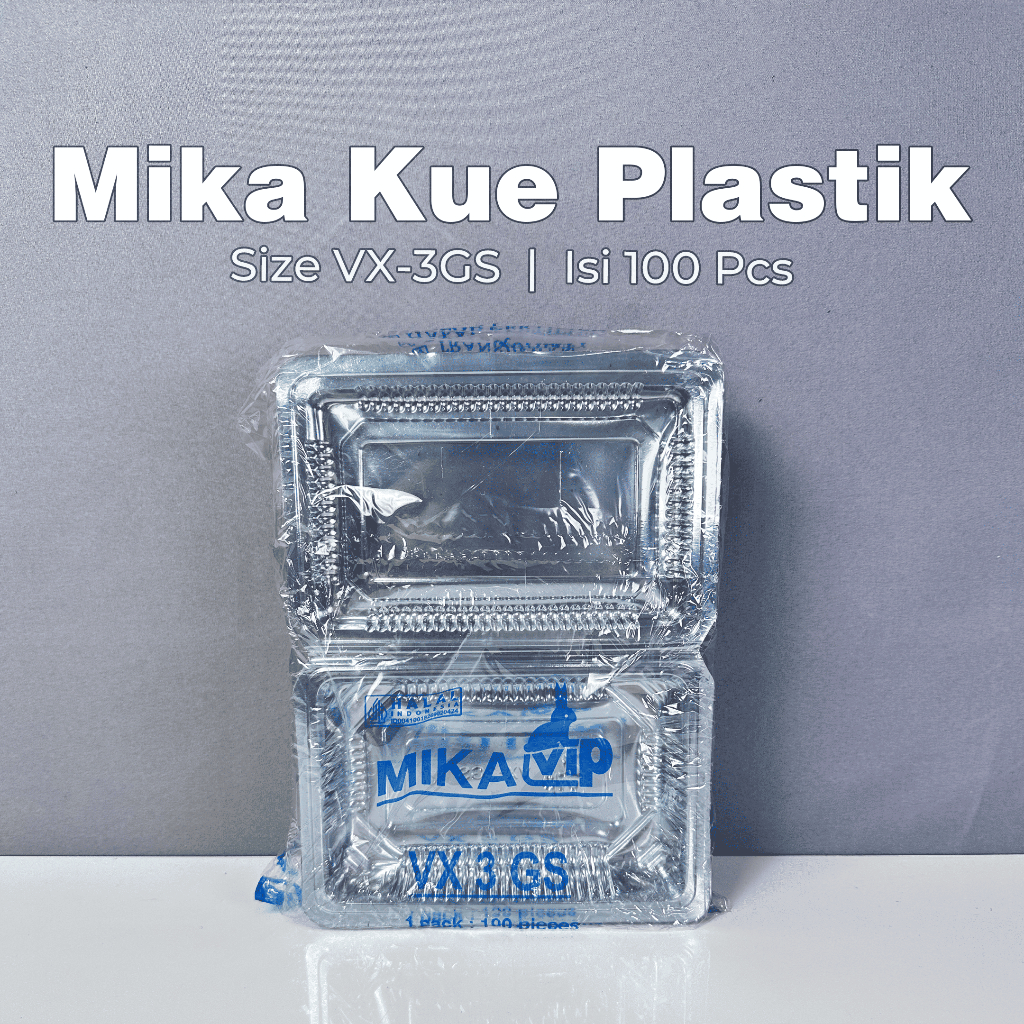 Mika Kue Plastik VIP Ukuran VX-3 GS Isi 100 Pcs / Mika Mie / Mika Tebal