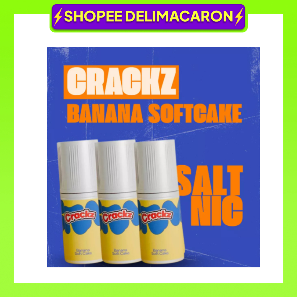 CRACKZ BANANA SOFTCAKE SALTNIC 25MG 30ML - 100% AUTHENTIC BY TETRA INDONESIA