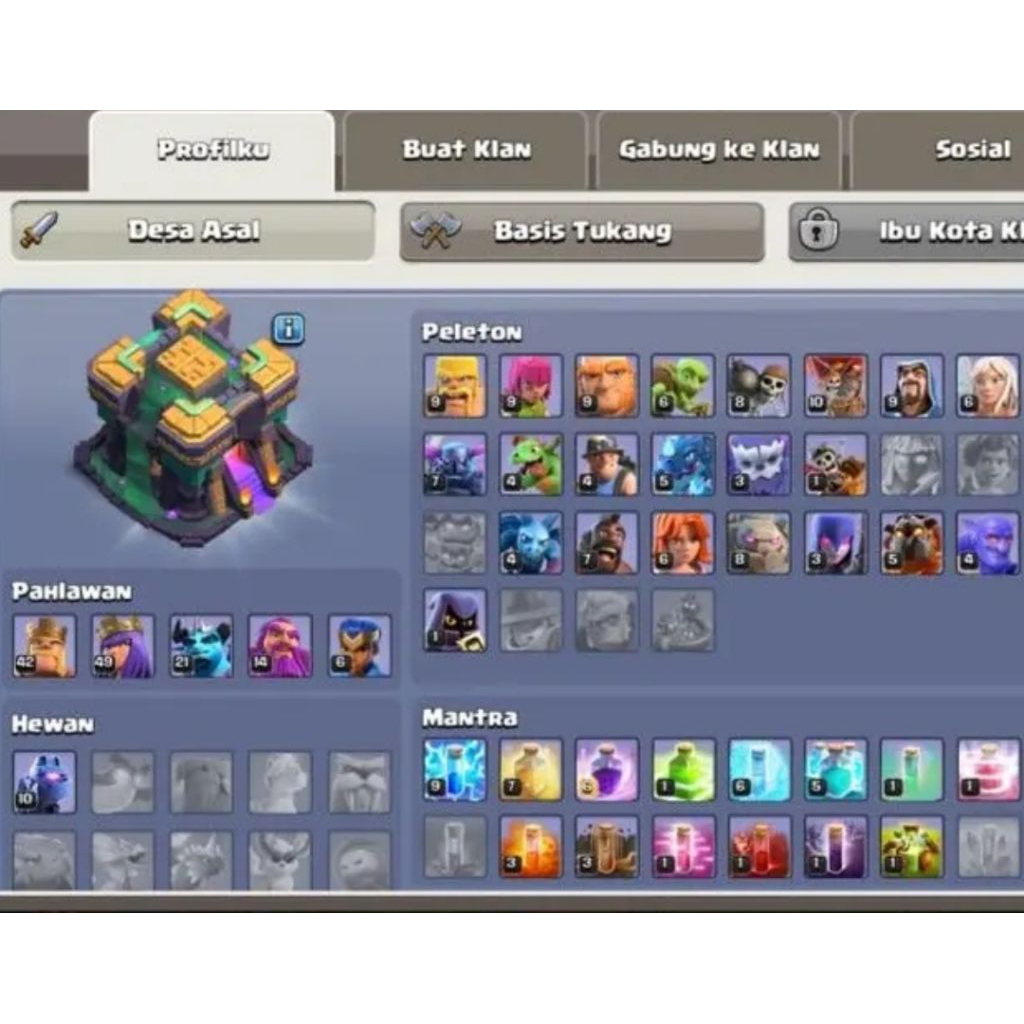 Akun Town Hall 14 TERMURAH Clash of Clans