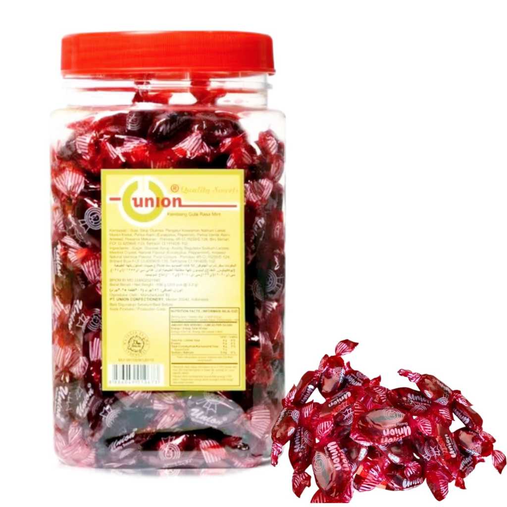 Permen Hacks Mint Toples 670gr Candy Pedas Anti Batuk Union