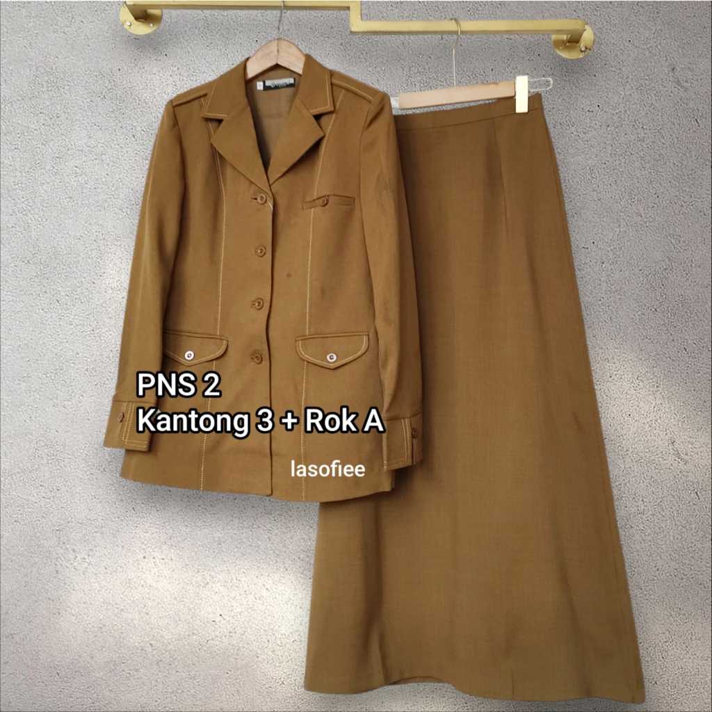 LASOFIEE 18 - PREMIUM SETELAN PEMDA KHAKI WANITA /PRAMUKA/ PERAWAT BAHAN POLYESTER Pake furing