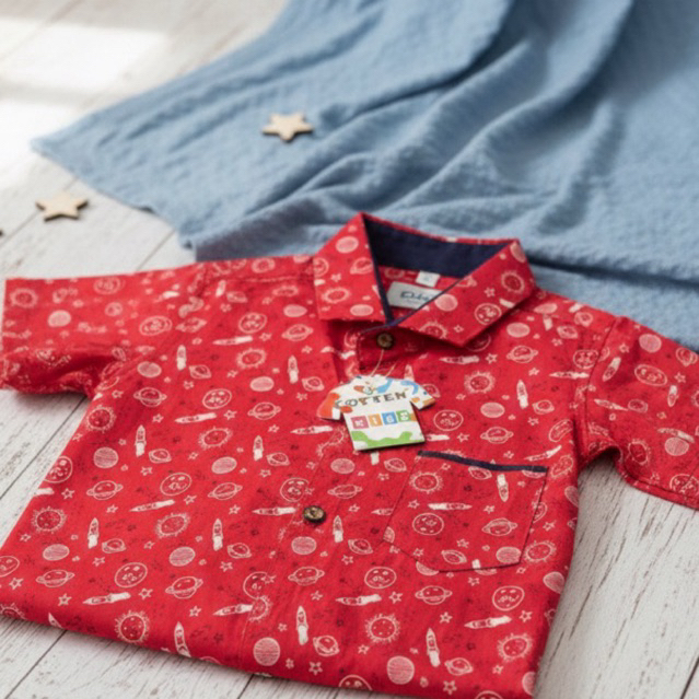 kemeja cotton anak laki-laki /kemeja libas anak laki-laki