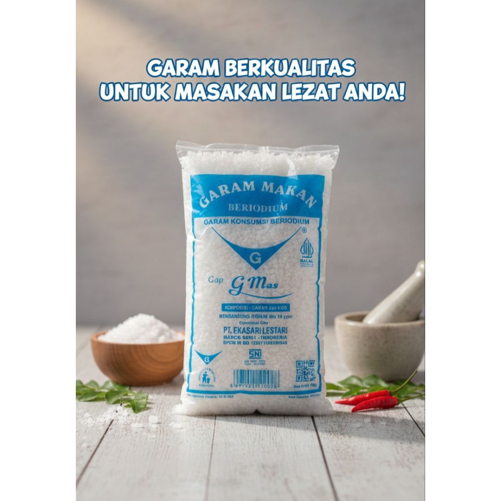 Garam kasar / Garam masak / Garam dapur / Garam meja