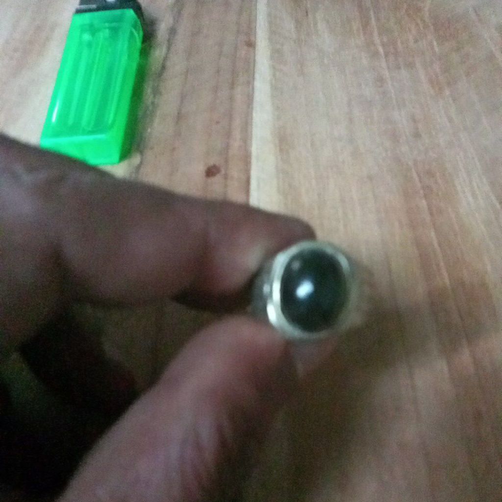 batu akik hitam ring 8