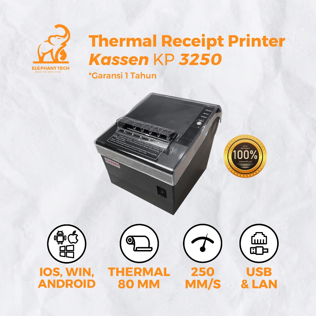 Kassen - Printer Kasir Kassen KP-3250 USB LAN Thermal Printer