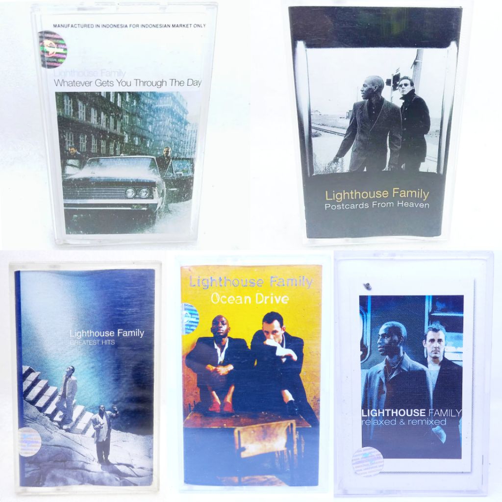 Kaset tape pita LIGHTHOUSE FAMILY - greatest hits - postcards from heaven - whatever get you through
